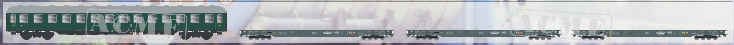 ACME 45167 - H0 - 4-tlg. Set Rollende Landstraße HUPAC, DB AG, Ep. IV - Set 1